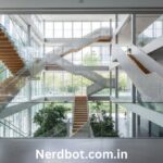 Architectural Stair Placements Open Building.