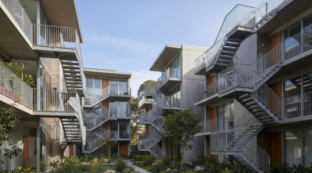 Residential Open Buildings and Stair Placement.